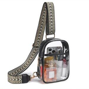 Clear Sling Bag Stadium Approved Fanny Pack Crossbody Bag Purse